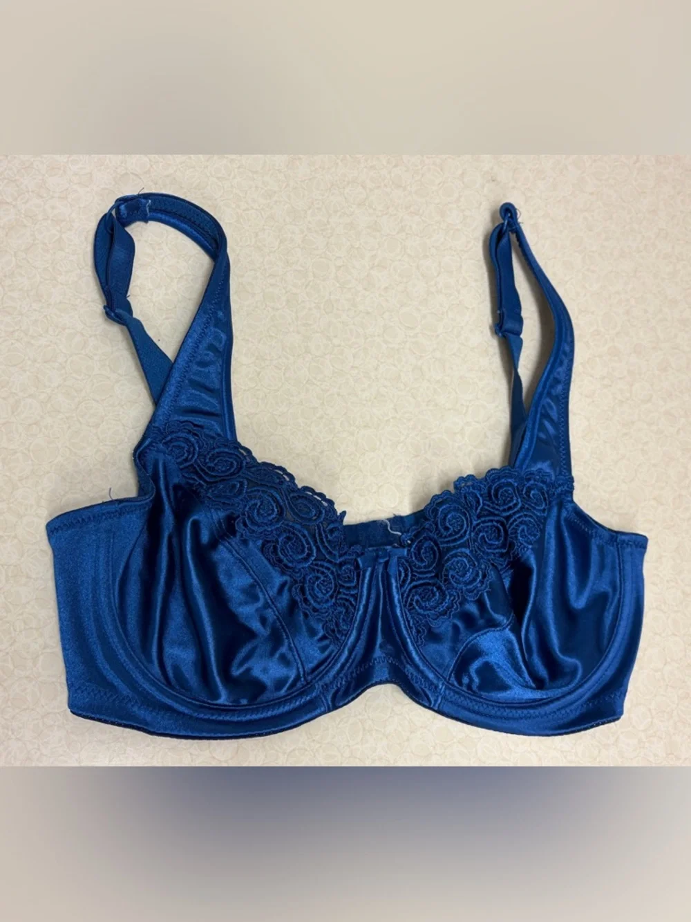 34C Blue Second Skin Unlined Underwire Vtg GELMART Minimizer Bra #5780 34C